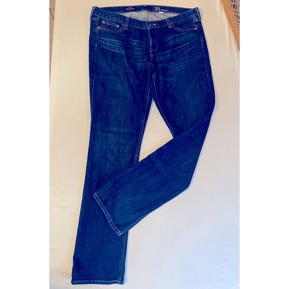 JCrew Womens Jeans 33 Matchstick Made In USA Slim Boot Denim Wash Rise Stretch